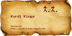 Kurdi Kinga névjegykártya