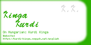 kinga kurdi business card